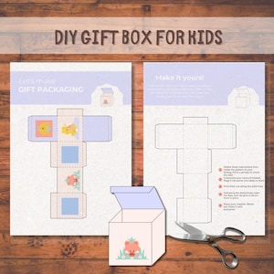 DIY Geschenkbox zum Ausdrucken – Tierwürfel für Kinder – Digitale Bastelvorlage
