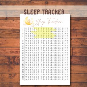 24 Hour Sleep Tracker - PRINTABLE Journal Page - Monthly Sleep Tracker - Sleep Log - Sleep Analysis - Sleep Quality - Sleep Cycle