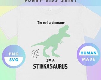 Design de camiseta Stinkasaurus – Dinossauro engraçado em SVG e PNG (Download digital)