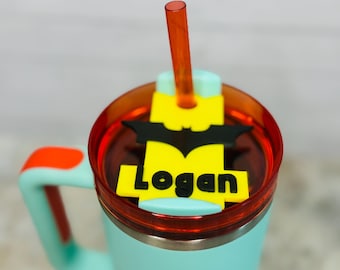 Tampa personalizada para copo térmico Stanley com o tema do Batman, super-herói, 887 ml/1187 ml - Ideal para crianças e adultos.