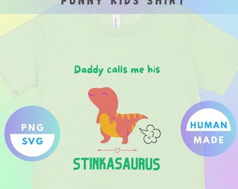 Stinkasaurus Dino SVG – Design engraçado para camiseta de pai e filho (Download digital)