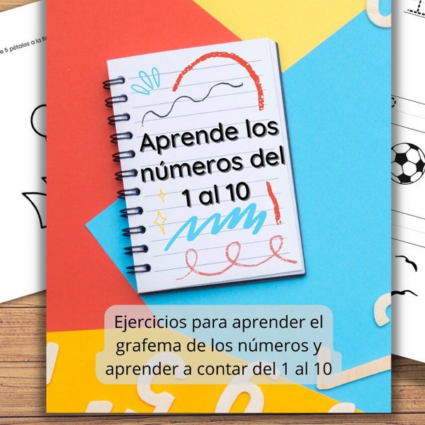 Ejercicios para niños para aprender el números del 1 al 10