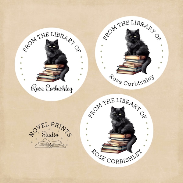 From the library of custom name stickers for books in personal library, Book lover stickers, Personalized book stickers