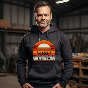 Country music hoodie, when the sun goes down hoodie, country music gift, country style, country music apparel, country music gift