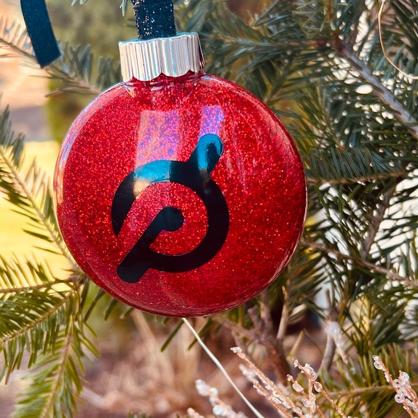 Peloton inspired glitter ornament Gift in 3 colors