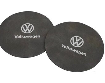 Nuevo juego de posavasos Volkswagen gris * 2 VW + * 2 insignias VW