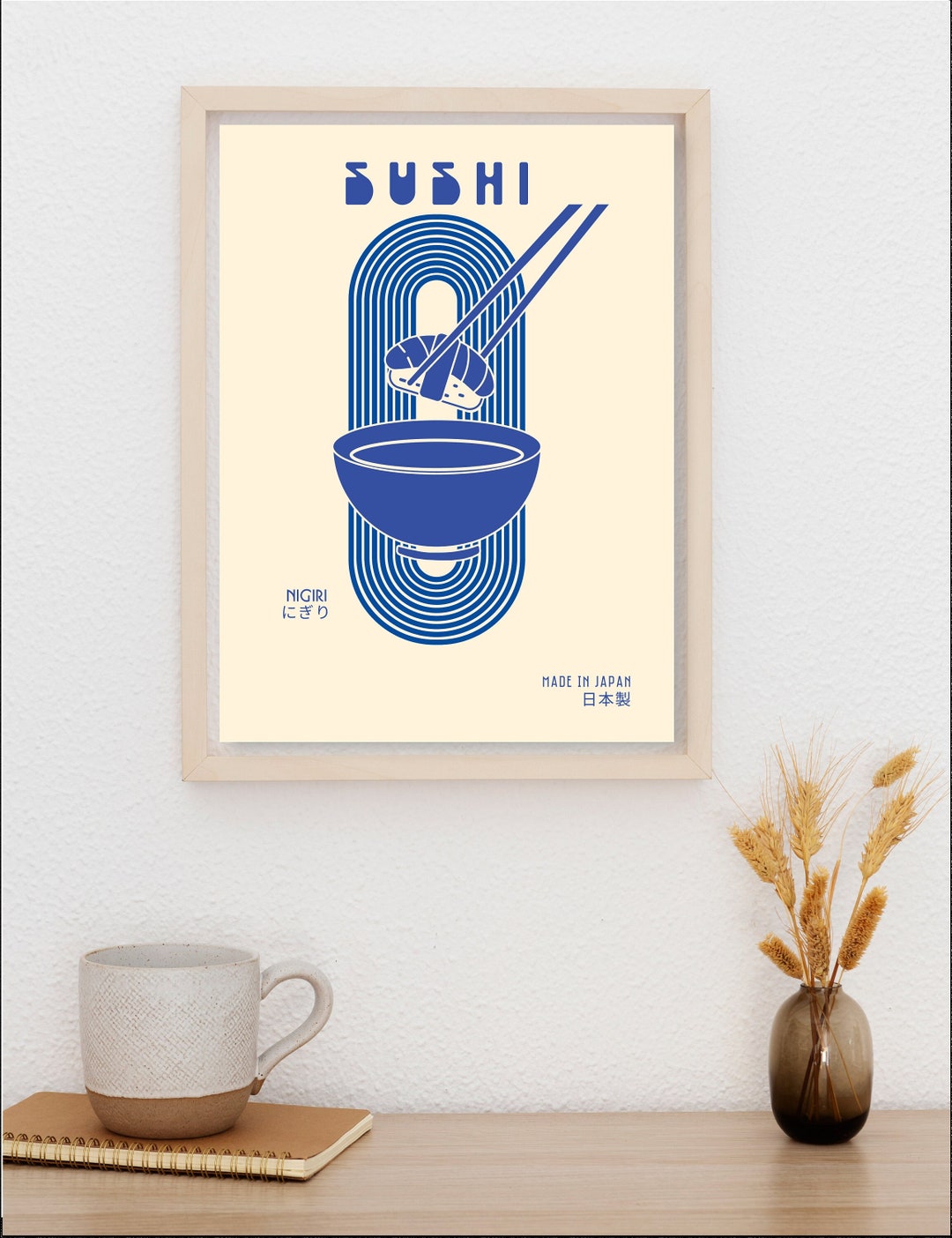 Savor the Art: Handcrafted Sushi Poster for Epicurean Delights - Etsy 