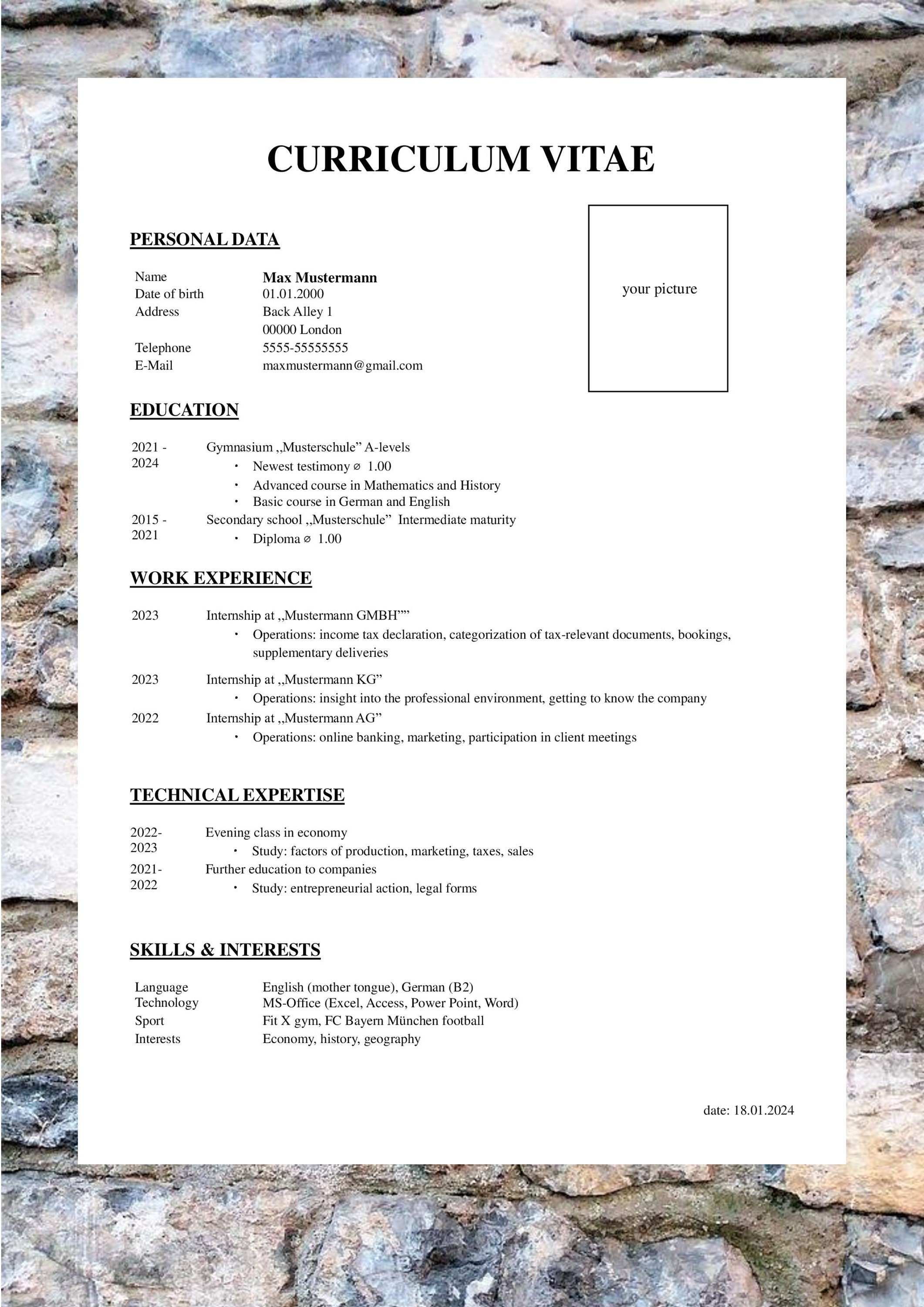 Curriculum Vitae Modern Template - Etsy