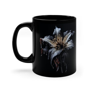 Gothic Dark Art Flower Coffee Mug