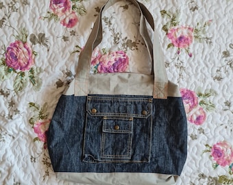 Bolso vaquero, bolso vaquero reciclado, bolso vaquero hecho a mano, bolso vaquero reciclado, bolso vaquero