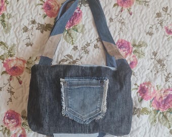 Bolso vaquero, bolso vaquero reciclado, bolso vaquero hecho a mano, bolso vaquero reciclado, bolso vaquero