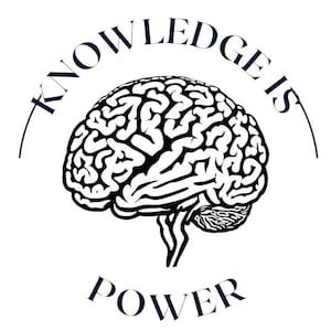 Knowledge is power. Cool print for printing on a T-shirt, cup, sweatshirt.Instant download SVG, PNG, eps, dxf, jpg, digital download