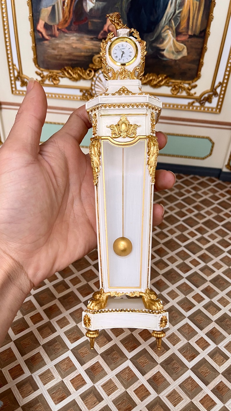 Vintage Miniature Grandfather Clock for 1/6 Dollhouse Furniture