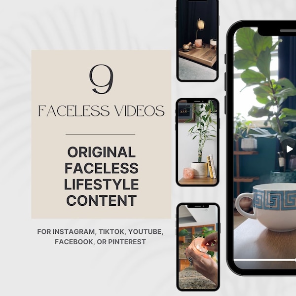 Original Faceless Content Videos - High-Quality, Engaging Lifestyle Clips for Social Media - Instagram, TikTok, Pinterest Ready