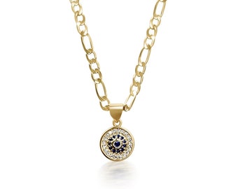 Piera Evil Eye Necklace - Gold Filled