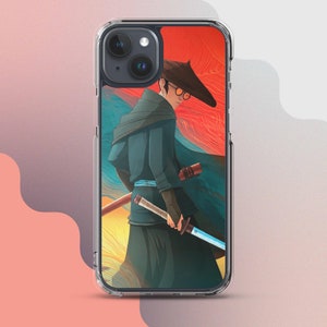Custodia trasparente originale Blue Eye Samurai per iPhone