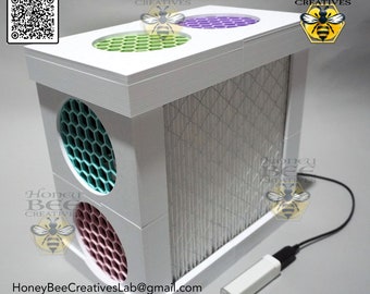 Desktop DIY Air Purifier - Worker Bee Box So the Hive can Thrive!  Fits 12&quot;x12&quot; filters. Awesome STEM project!