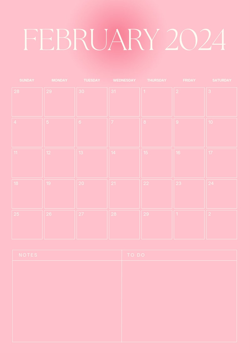 Aesthetic 2024 Calendar 2024 Monthly Planner Minimalistic Monthly