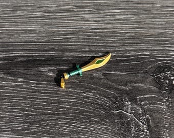 Ninjago Lloyd Golden Sword Season 11 Green Ninja Custom Minifigure Accessory Golden Weapon Collector Gift MOC Display LEGO Style