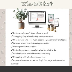 Etsy SEO Ranking Secrets: Business Workbook + Online Course (Digital Download) image 4
