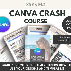 Canva Crash Course with Master Resell Rights MRR PLR Including Video Tutorials Done For You Canva Guide How To Canva Tutorial Videos image 7