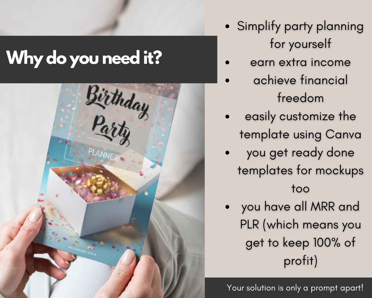 Editable Birthday Party Planner Canva Template: PLR + MRR - Etsy