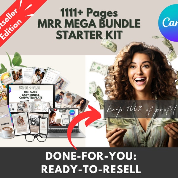 Mega Bundle Starter Kit with Master Resell Rights | MRR & PLR Digital Marketing Bundle DFY | Digital Products Vault Done-For-You