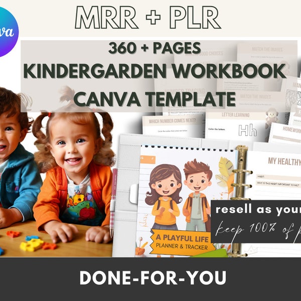 360+ Learning Activity Bundle with Master Resell Rights | Printable Homeschooling Worksheets | PreSchool Activity Learning Bundle | MRR &PLR