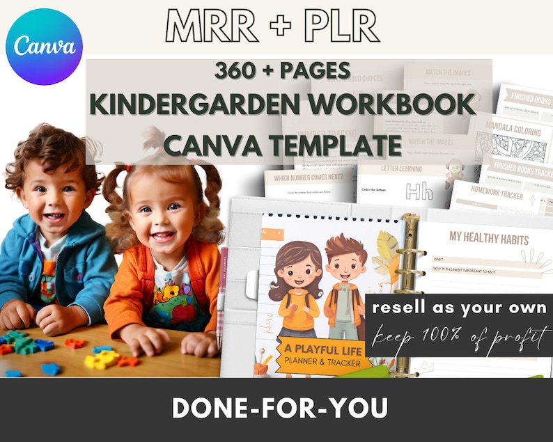 360 Learning Activity Bundle with Master Resell Rights Printable Homeschooling Worksheets PreSchool Activity Learning Bundle MRR &PLR afbeelding 1