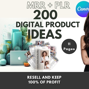 200 Rentable Digitale Produktideen | Master Weiterverkaufsrechte | Geld verdienen mit Canva und Chat GPT | Rentable Nischen | Passives Einkommen 2024
