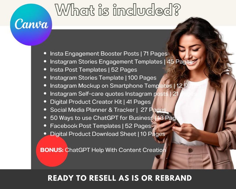 Canva Social Media Templates Mega Bundle: MRR PLR Instagram & Facebook ...