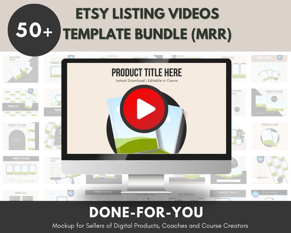 Etsy Listing Video Mockups: Canva Templates (Digital Download)