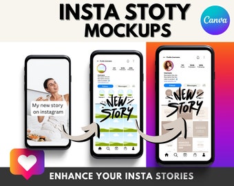 Instagram Mockup Kit Canva-sjabloon met Master Resell Rights | MRR Insta-verhalen mockup | Instagram-postmodellen MRR PLR klaar voor jou