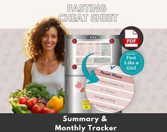 Cycle Fasting Cheat Sheet: Hormone Balance Tracker for Women (PDF Download)