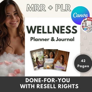 Wellness-Tracker | 42-seitige druckbare Planer-Vorlage für Self-Care & Gesundes Leben | Master Weiterverkaufsrechte| Eigenmarkenrechte