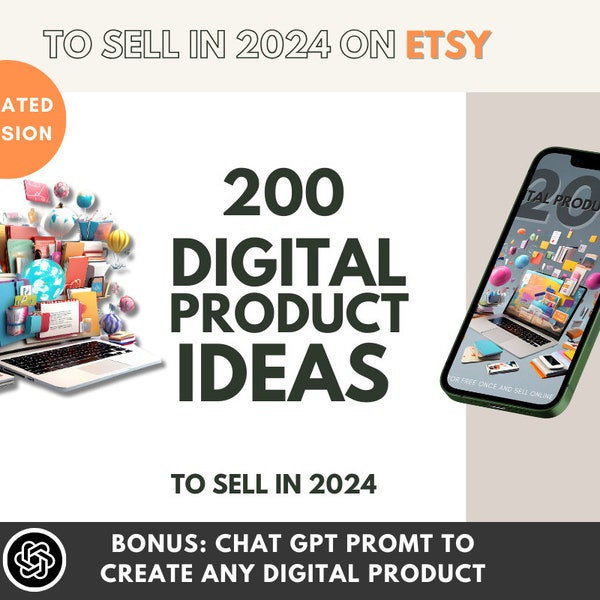 200 Profitable Digital Product Ideas | Make Money Online 2024 | Make money with Canva and Chat GPT | prifitable niches | Passive income 2024