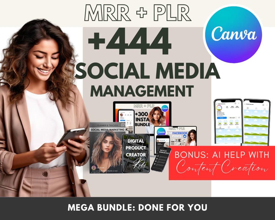 Canva Social Media Templates Mega Bundle: MRR PLR Instagram & Facebook ...
