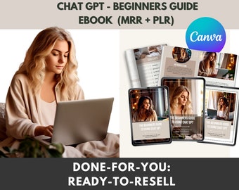 MRR Ebook ChatGPT For Beginners | Guide on How To Using ChatGPT Ebook with Master Resell Rights Done-For-You ChatGPT Guide Ebook For Resell