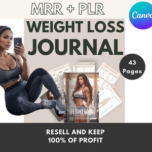 MRR Abnehm-Journal | Weight Loss Journal Workbook mit Master Weiterverkaufsrechten | Abnehmjournal PLR