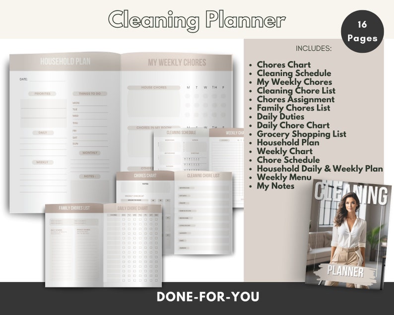 Editable Canva Template Cleaning Bundle MRR PLR Cleaning Checklist with Master Resell Rights PLR Templates Canva Cleaning Schedule image 4