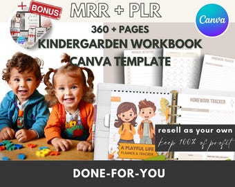 360+ Learning Activity Bundle with Master Resell Rights | Printable Homeschooling Worksheets | PreSchool Activity Learning Bundle | MRR &PLR