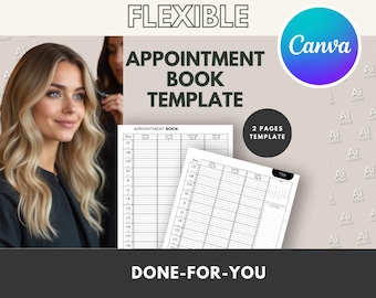 Canva-sjabloon voor salonafspraak: MRR PLR, intervallen van 15 minuten (digitale download)