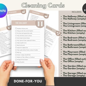 Editable Canva Template Cleaning Bundle MRR PLR Cleaning Checklist with Master Resell Rights PLR Templates Canva Cleaning Schedule image 3