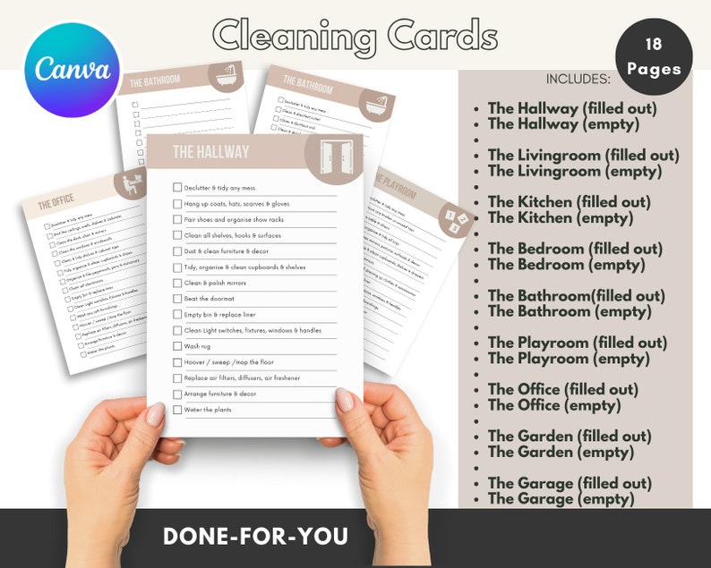 Editable Canva Template Cleaning Bundle MRR PLR Cleaning Checklist with Master Resell Rights PLR Templates Canva Cleaning Schedule image 3