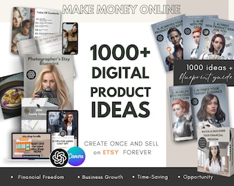 1000+ Digital Product Ideas To Sell on Etsy | Unlock Your Creative Potential with 1000+ Digital Product Ideas To Sell Online and Make Money