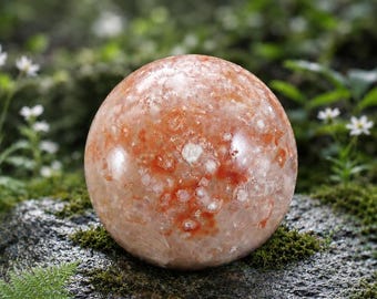 Pink Sakura Flower Agate Sphere | Cherry Blossom Agate Crystal Ball | Gentle Healing Energy • Unique Crystal Gift