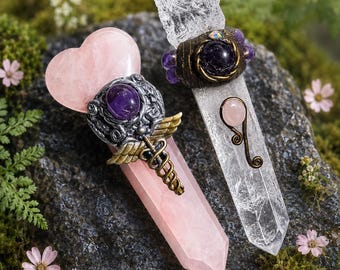 Crystal Wand Hand Carved Quartz Magic Wand for Energy Direction and Ritual Use Sacred Tool for Crystal Healers  Spiritual Practitioners
