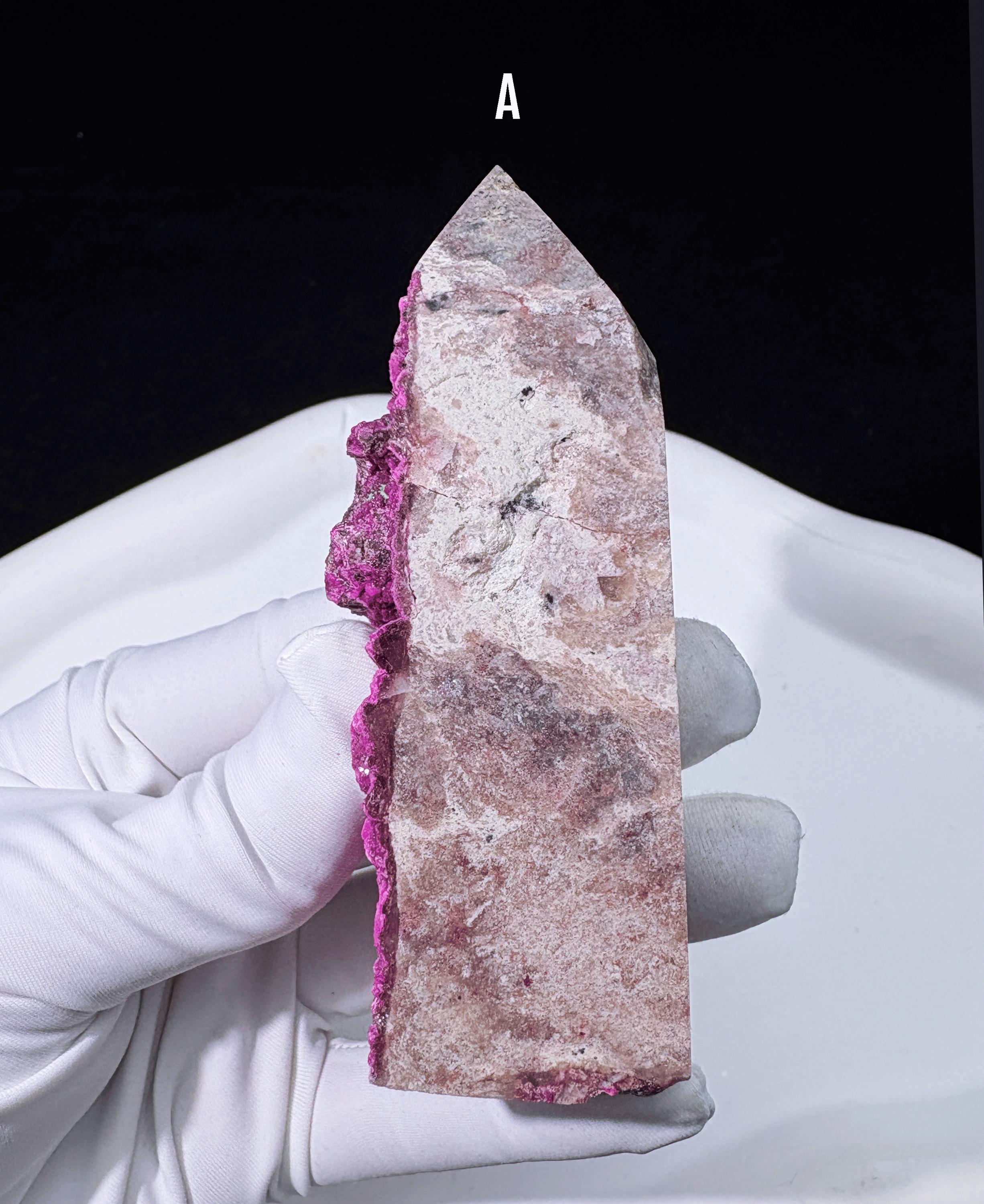 Calvite Color Sparkling Raw Cobalto Calcite Tower Unique High-quality Super Pink ...