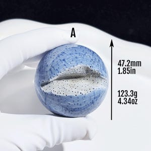 Natural Blue Coral Sphere | Deep Indigo Fossil Coral Ball from Indonesia | Unique Textured Crystal | Ocean Energy Decor | Collector Gift
