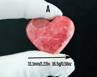 Hochwertiger rosa Rhodochrosit-Herz-Palmenstein trommelte Kristall-argentinischer roter Rhodochrosit für Liebe, heilende Positivität Liebeskristall